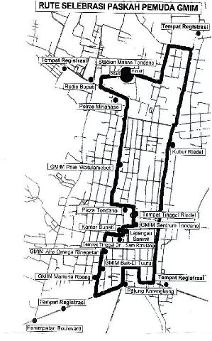 Ini Dia Rute Selebrasi Paskah Pemuda GMIM